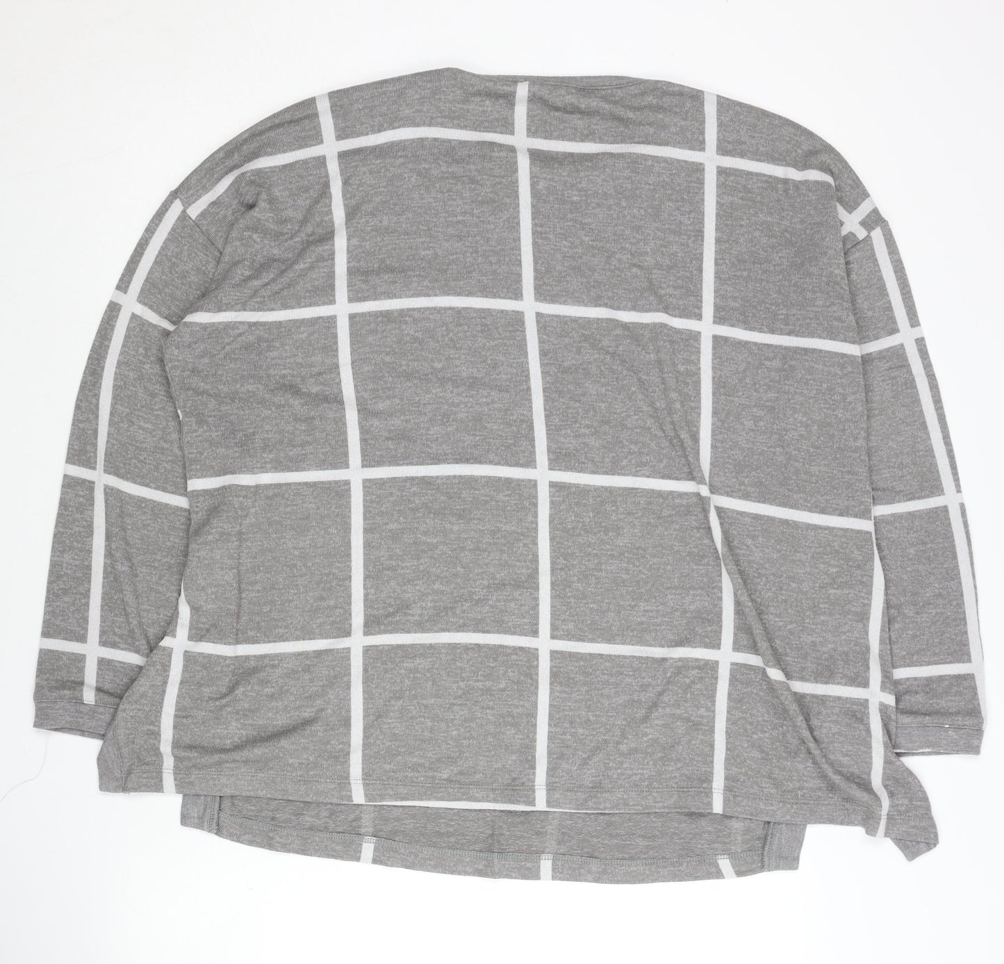 Marks and Spencer Women's Grey Check Pullover Jumper UK 20