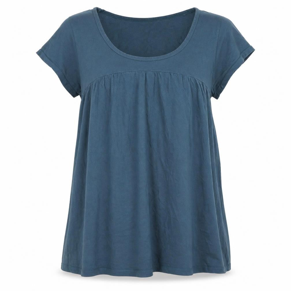 Front view of Mothercare Women's Blue Short Sleeve Tunic, size 14