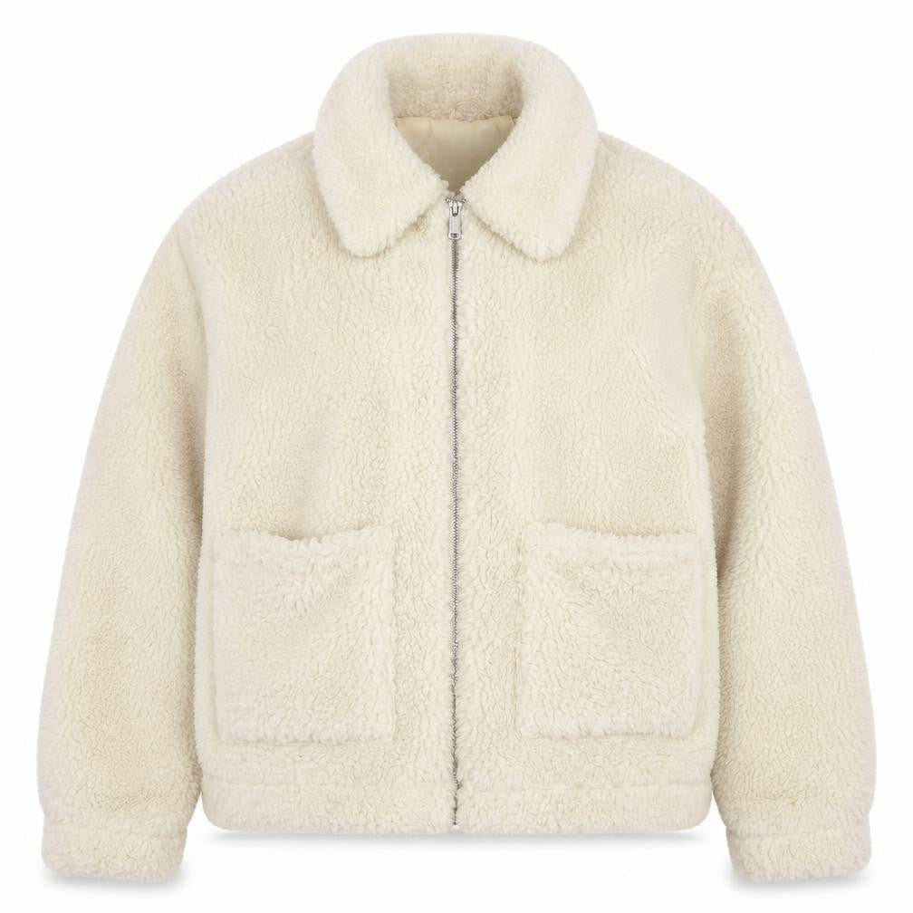 New Look Women's Ivory Bomber Jacket, Size S