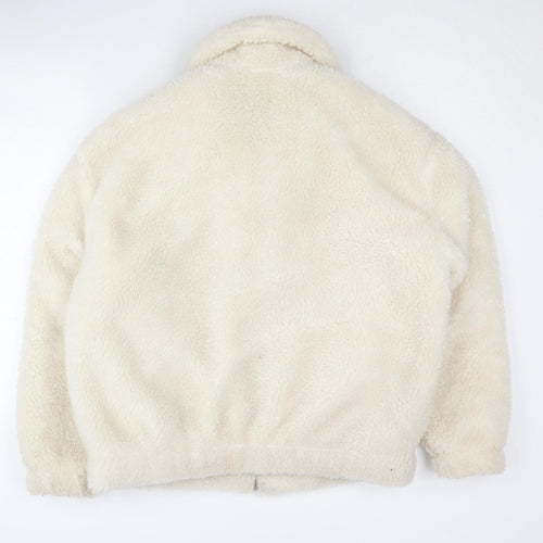 New Look Women's Ivory Bomber Jacket, Size S