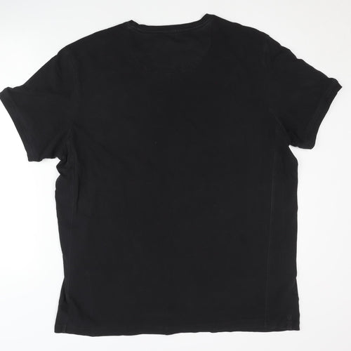 Jasper Conran Men's Black 2XL Short Sleeve T-Shirt