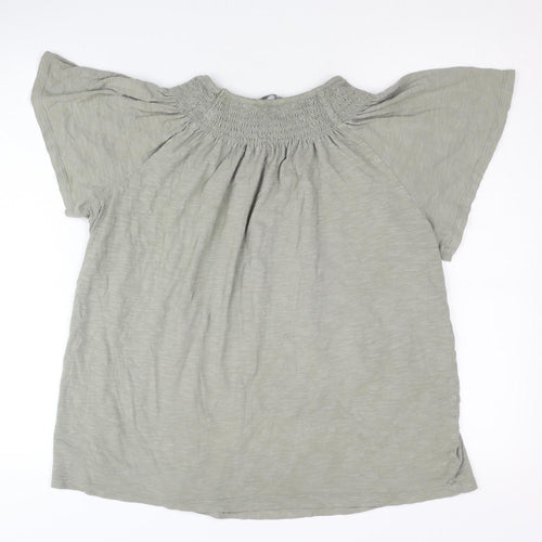 Marks and Spencer Women's Green Top, Size 16, 100% Cotton