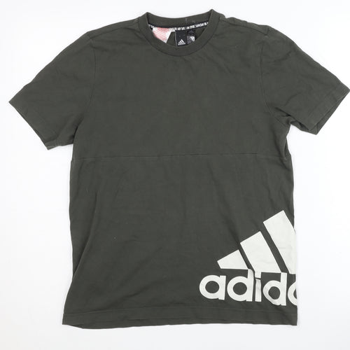 Adidas Black T-Shirt, Unisex Kids Size 13-14, Sporty Logo