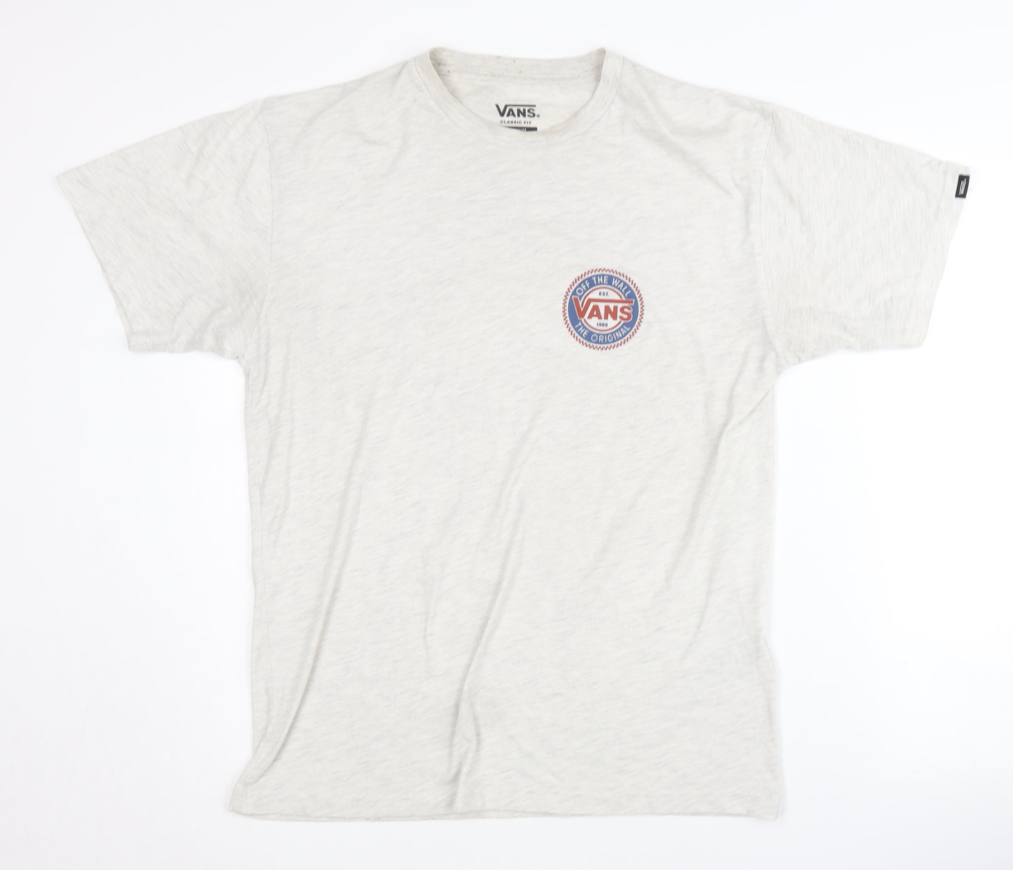 Vans Men's White M Graphic T-Shirt Classic Fit