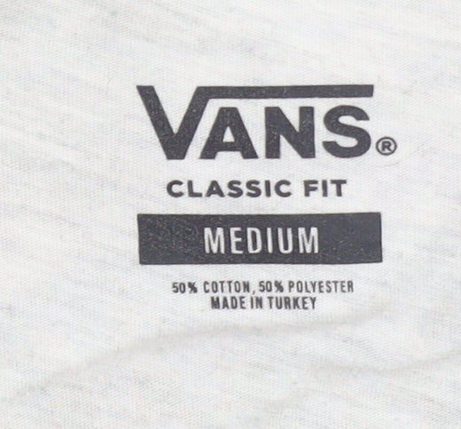 Vans Men's White M Graphic T-Shirt Classic Fit