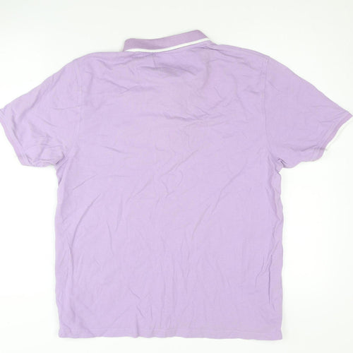 James Pringle Men's Purple Polo Shirt Medium