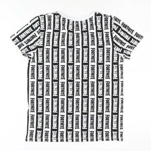 Fortnite Boys' Black & White Graphic T-Shirt Size S Pullover