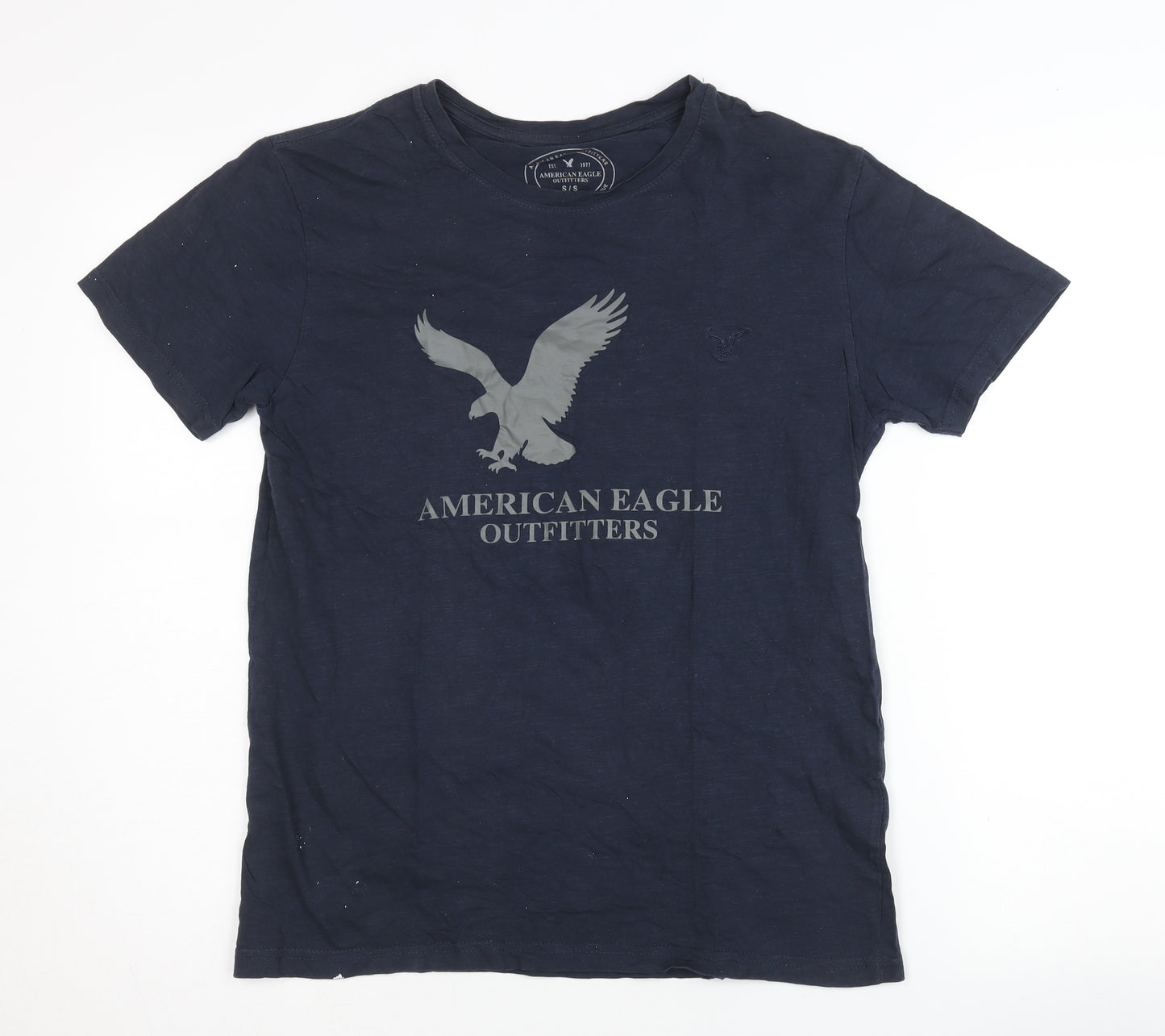 American Eagle Outfitters Men's Blue Graphic T-Shirt S
