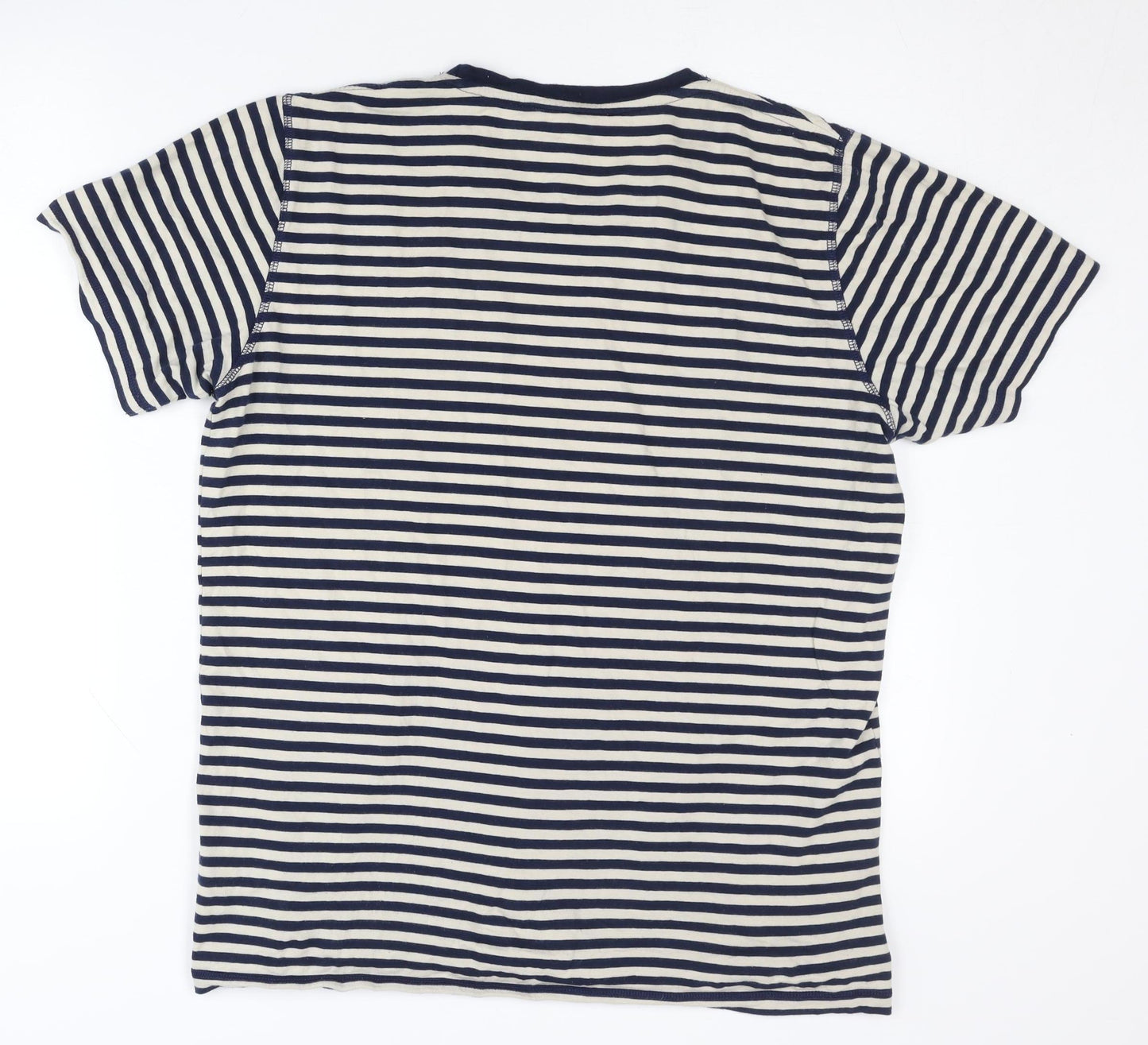 Norse Projects Men's Blue Striped Crew Neck T-Shirt L