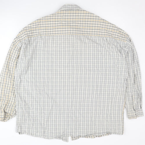 Collusion Men's Beige Check Long Sleeve Shirt M