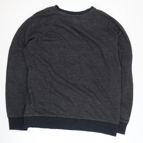 Adidas Men's Grey Crew Neck Logo Sweatshirt M