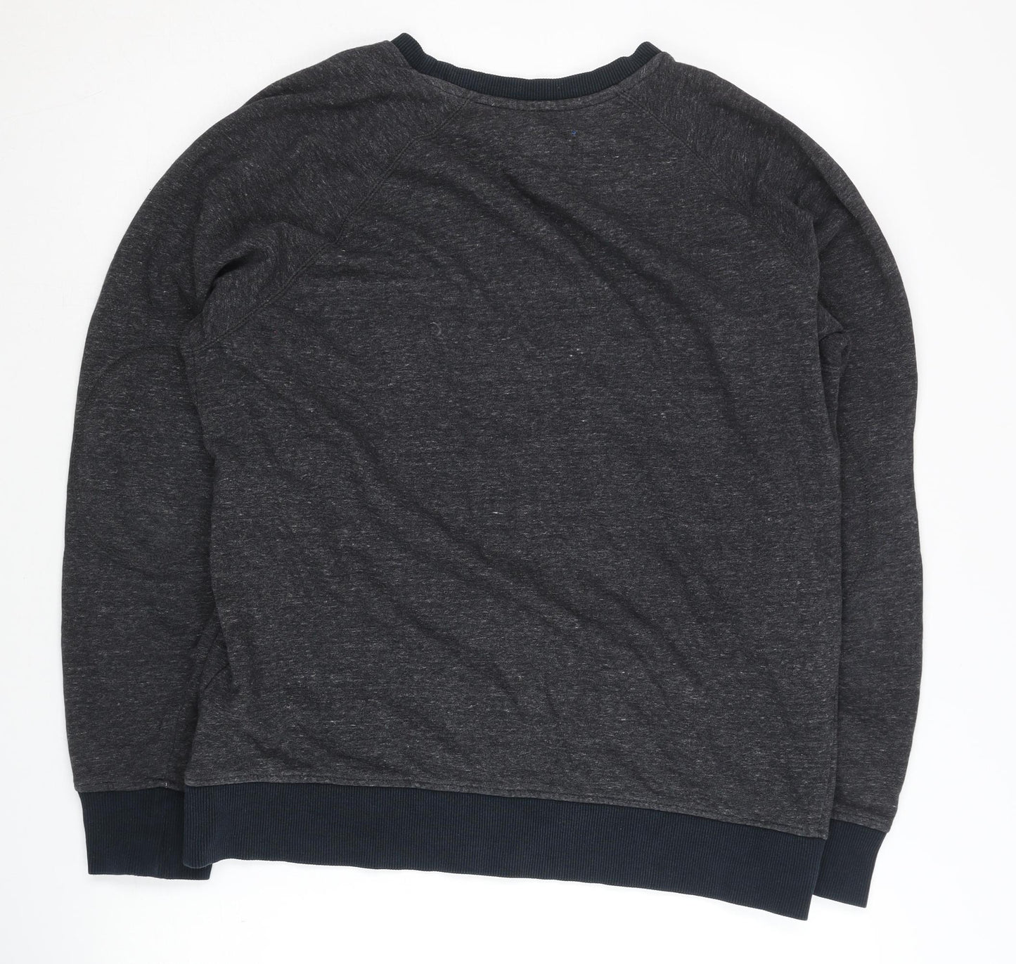 Adidas Men's Grey Crew Neck Logo Sweatshirt M