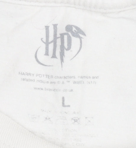Harry Potter Men's White Large Hogwarts T-Shirt