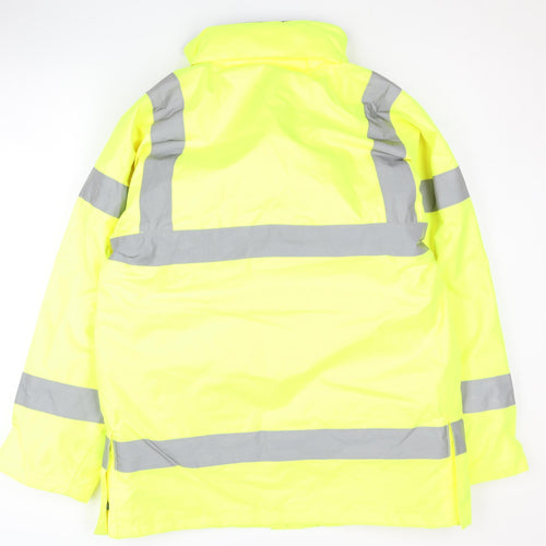 Portwest Men's Yellow Medium Safety Rain Coat Jacket
