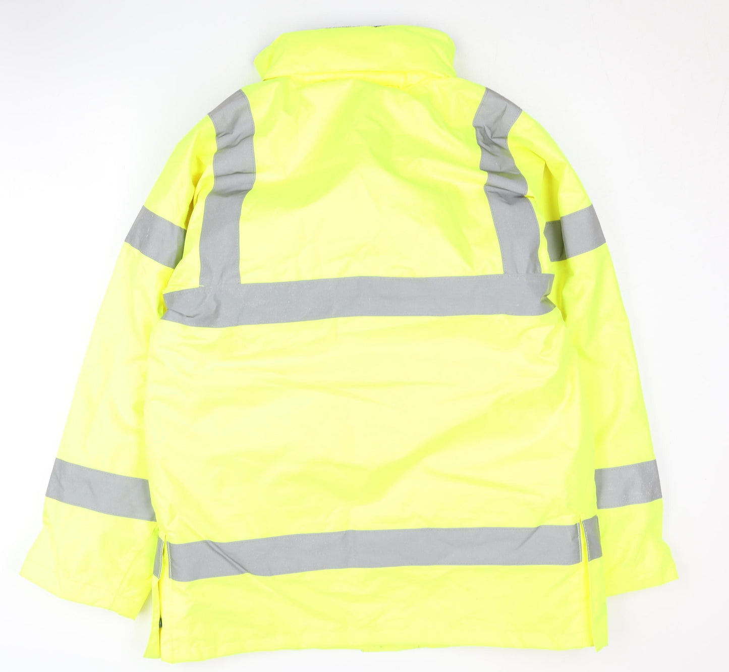 Portwest Men's Yellow Medium Safety Rain Coat Jacket