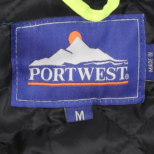 Portwest Men's Yellow Medium Safety Rain Coat Jacket