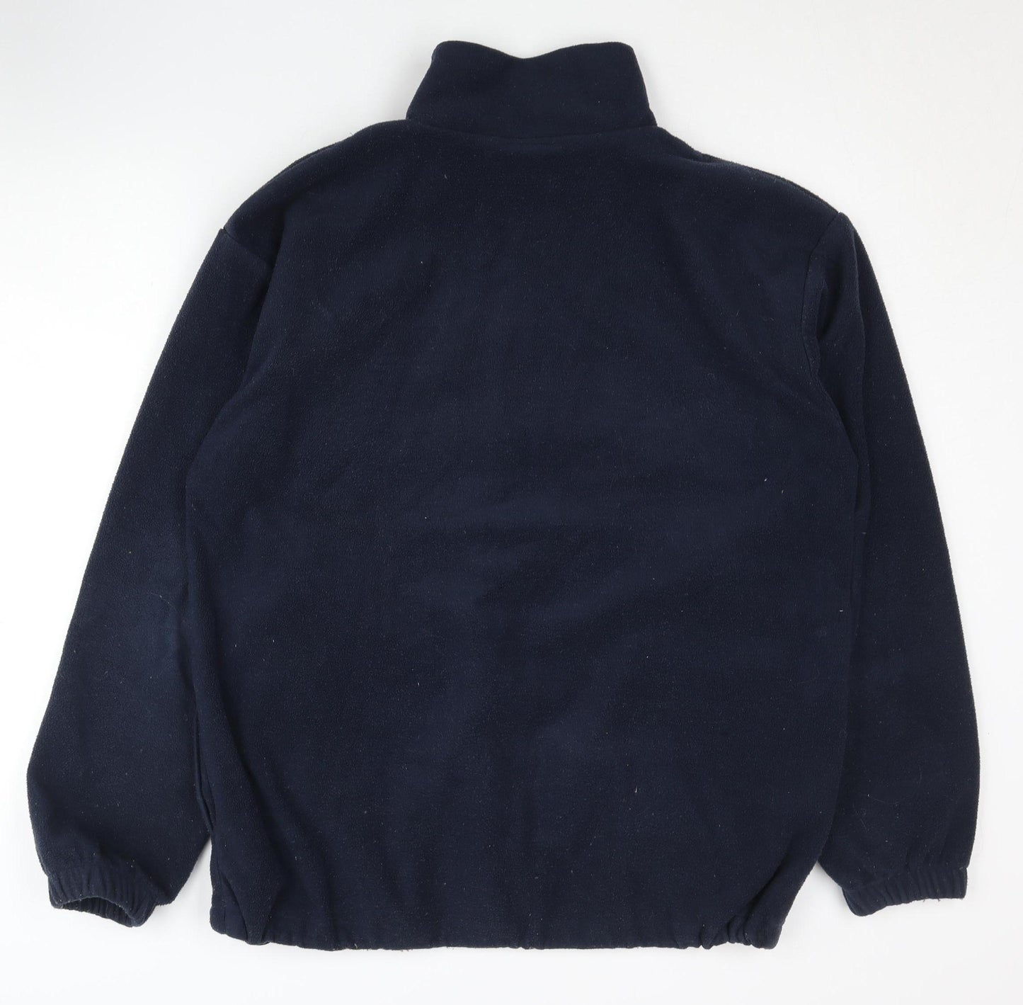 G&G Men's Blue Mock Neck Fleece Sweatshirt Large