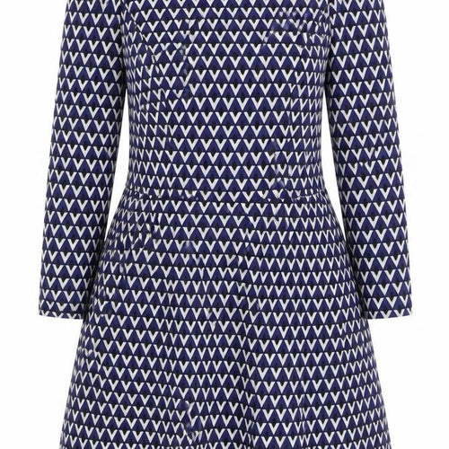 Closet London Women's Blue Geometric Dress Size 12
