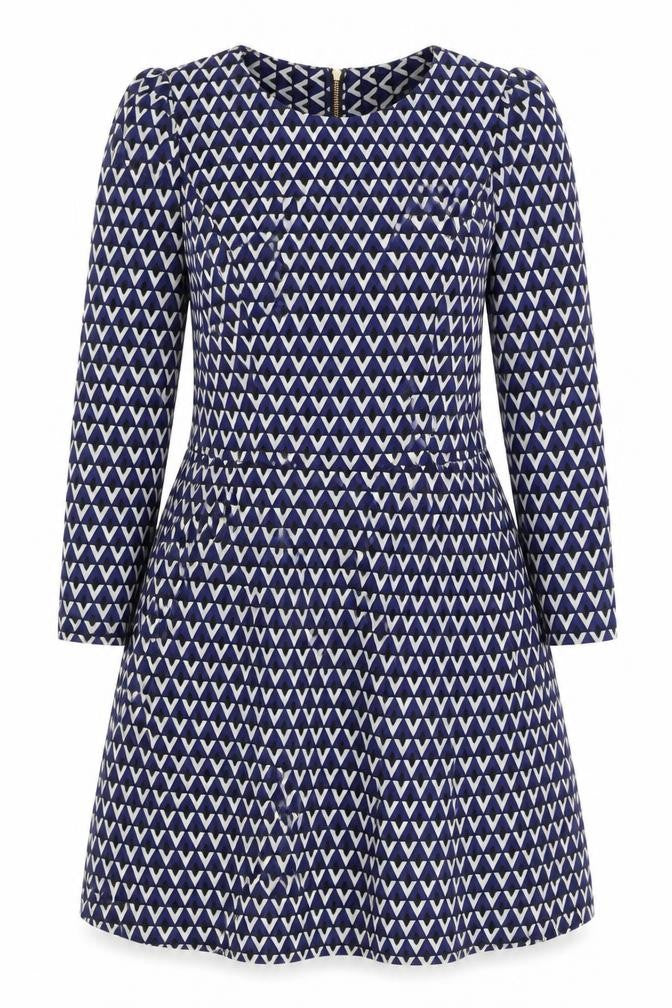 Closet London Women's Blue Geometric Dress Size 12