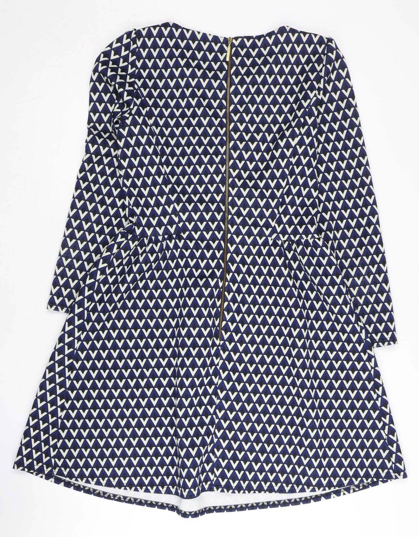 Closet London Women's Blue Geometric Dress Size 12