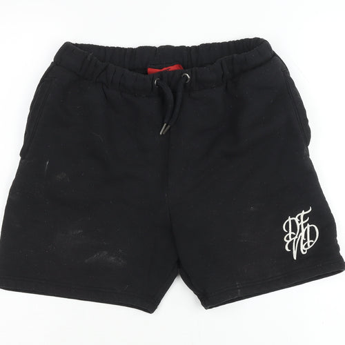 DFND Boys Black Sweat Shorts, Size 15-16, Casual Style