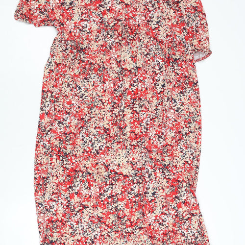 Wallis Women's Red Floral Dress Size 10