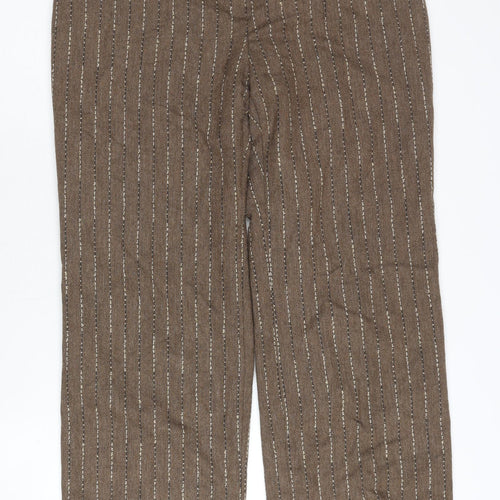 Elizabeth Emanuel Brown Striped Women's Trousers 14