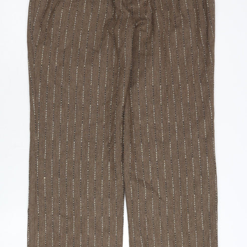 Elizabeth Emanuel Brown Striped Women's Trousers 14