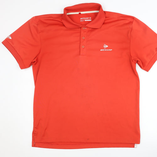 Dunlop Men's Red Golf Polo M - Breathable Sportswear