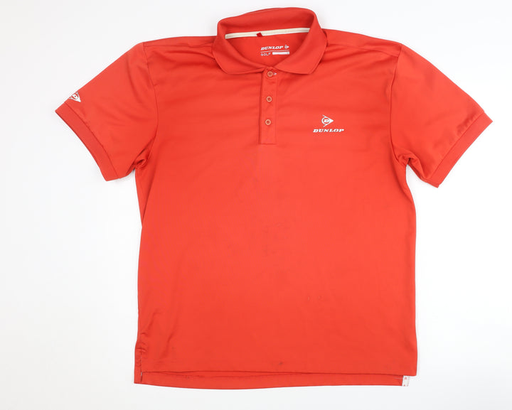Dunlop Men's Red Golf Polo M - Breathable Sportswear