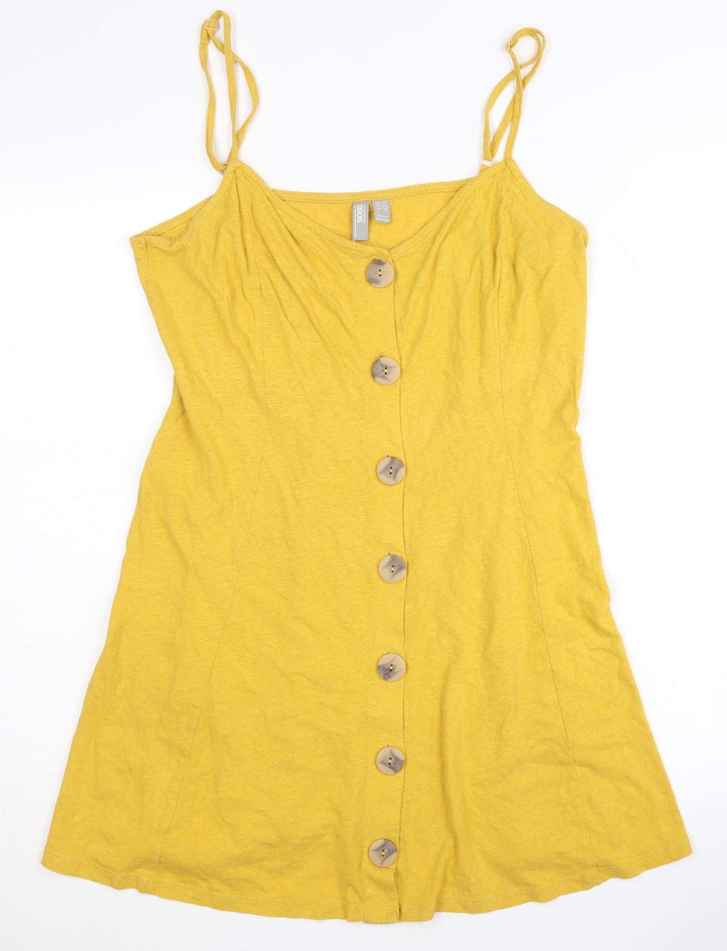 ASOS Yellow Women's Sleeveless Sundress Size 14