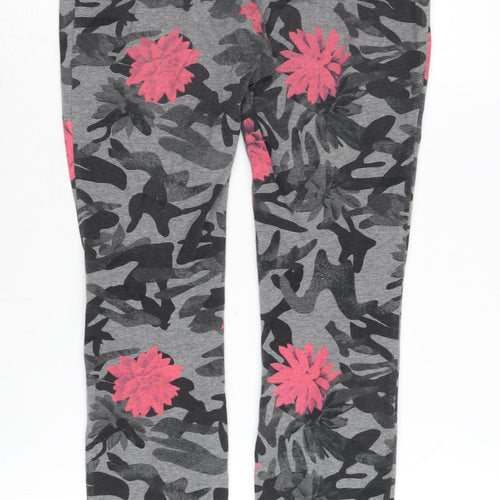 Decathlon Women's Grey 3XS Camouflage Floral Leggings