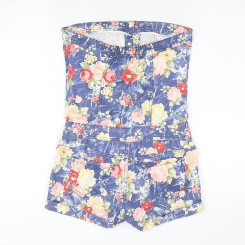 Parisian Women's Multicoloured Floral Playsuit - Size 10