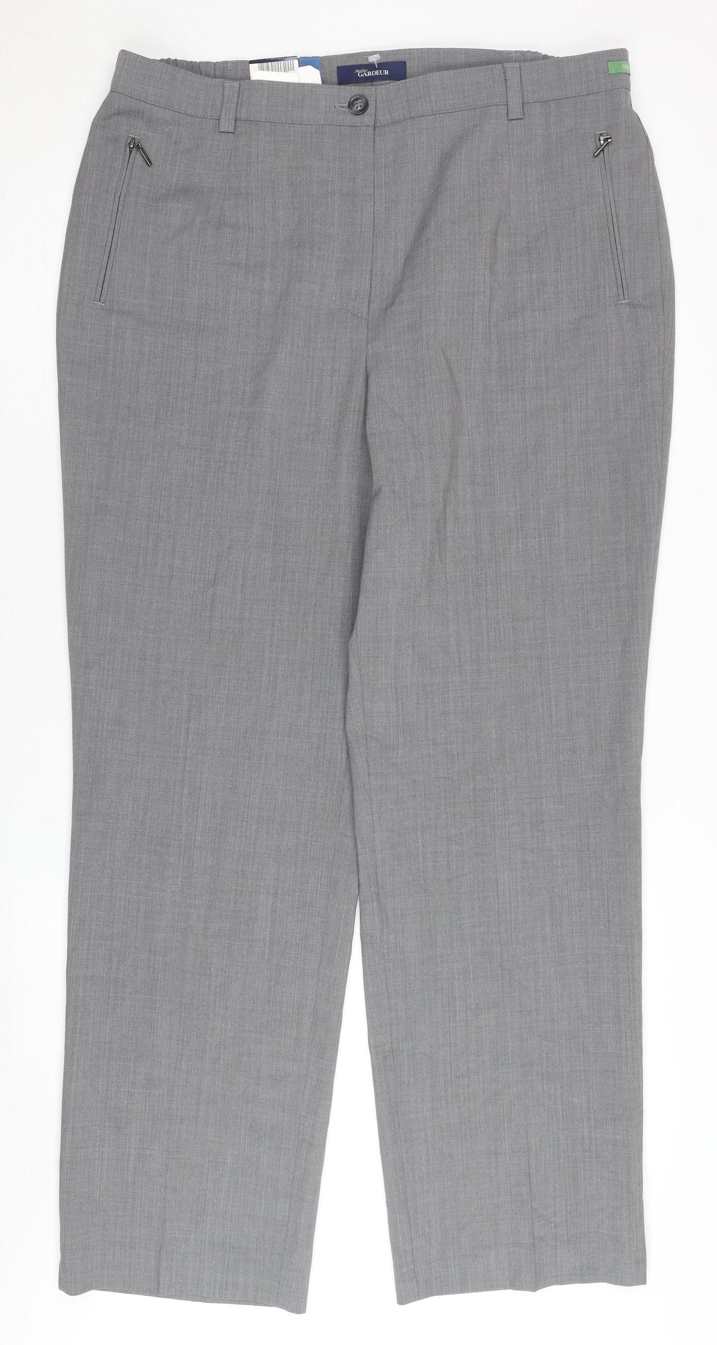 Atelier Gardeur Women's Grey Trousers Size 20