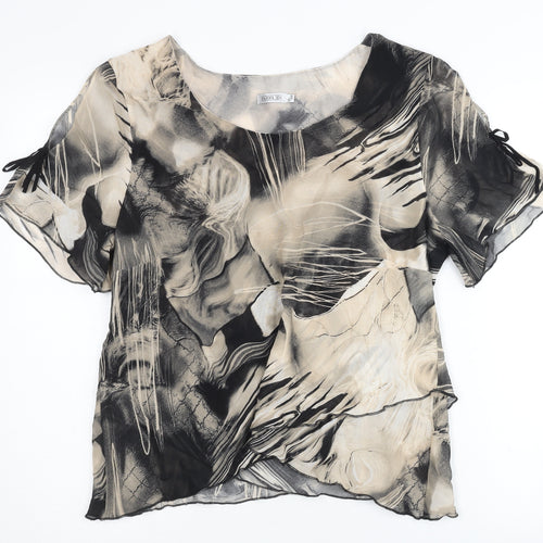 GOLD Women's Blouse, Black, Size 18, Short Sleeve