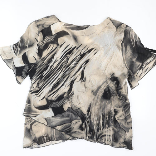 GOLD Women's Blouse, Black, Size 18, Short Sleeve