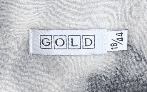 GOLD Women's Blouse, Black, Size 18, Short Sleeve