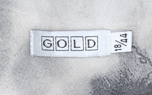GOLD Women's Blouse, Black, Size 18, Short Sleeve
