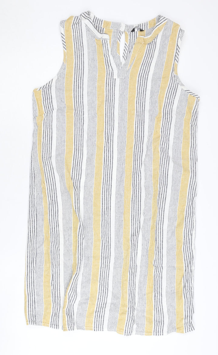 M&Co Women's Multicoloured Striped Dress Size 16