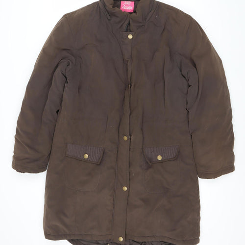 Women's Brown Insulated Polyester Jacket Size 16
