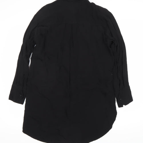 Topshop Women's Black UK 4 Button-Up Shirt