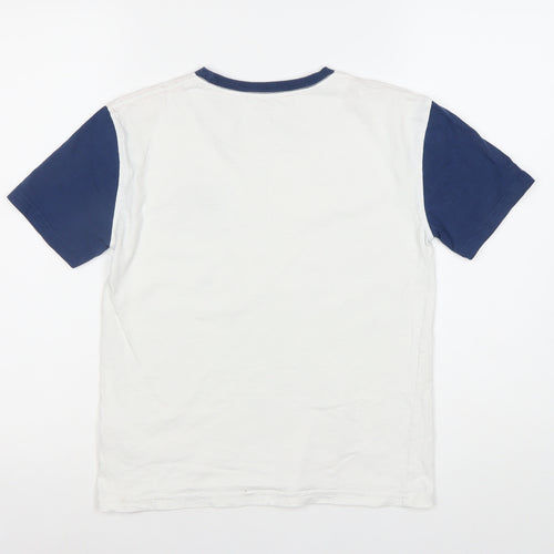 John Lewis Boys' White & Blue Graphic T-Shirt, 12 Years