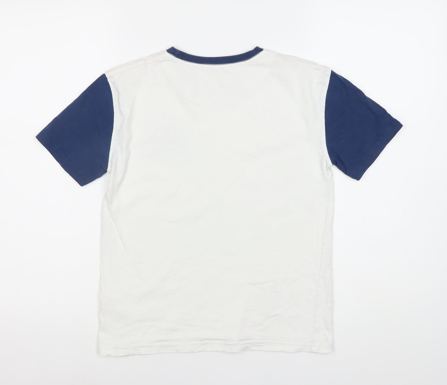 John Lewis Boys' White & Blue Graphic T-Shirt, 12 Years