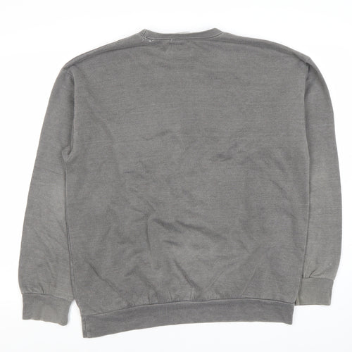 Topman Men's Grey Pullover Sweatshirt S