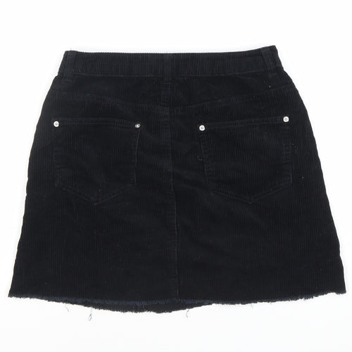 Miss Selfridge Women's Black Corduroy Skirt Size 6