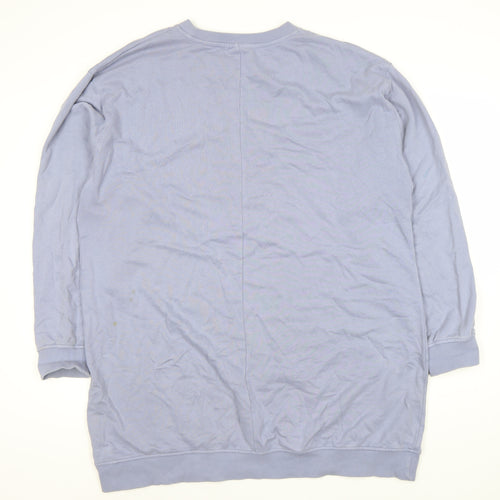 ASOS Design Women's Blue Pullover Sweatshirt - Size 16