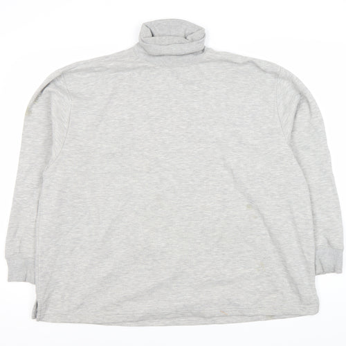 Weekday Unisex Grey Pullover Sweatshirt, Small, Roll Neck