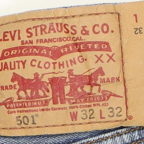Levi Strauss & Co. Men's Blue Straight Jeans W32 L32