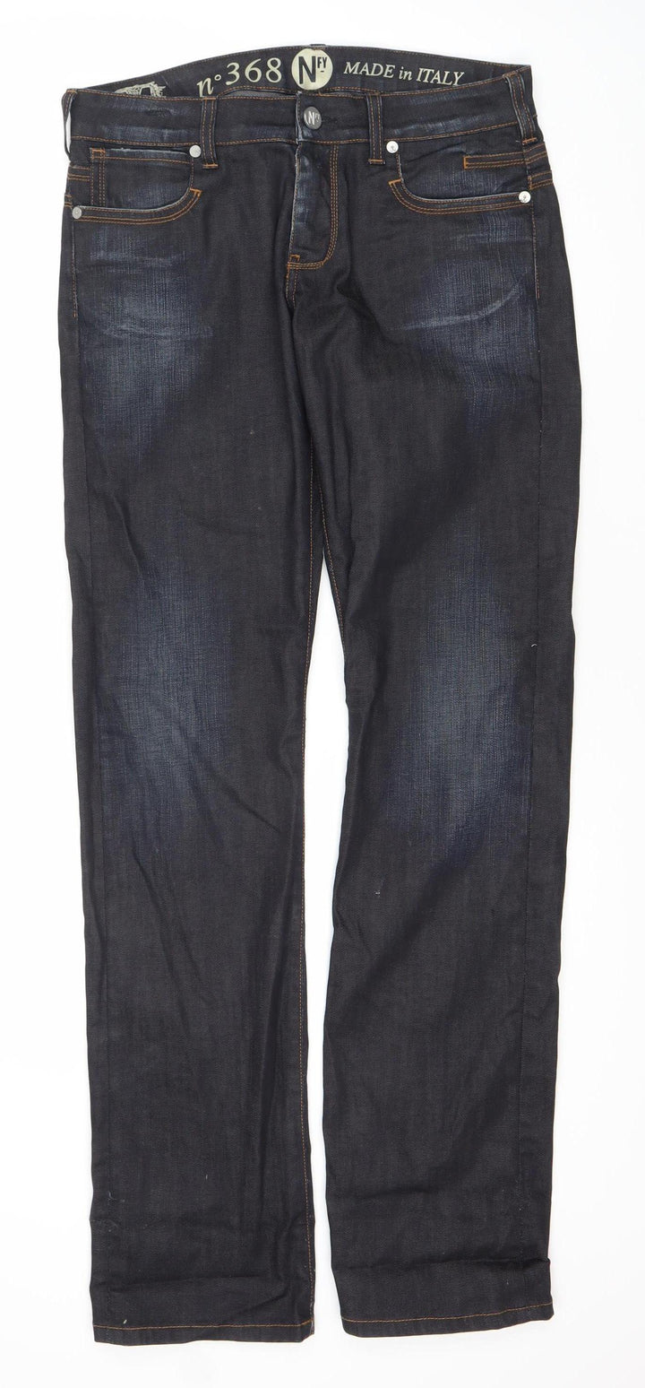N°368 NFY Men's Blue Straight Jeans Size 27