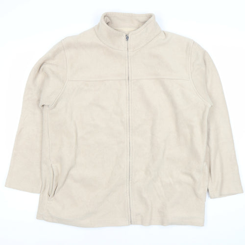 EWM Women's Beige Fleece Jacket Size 16